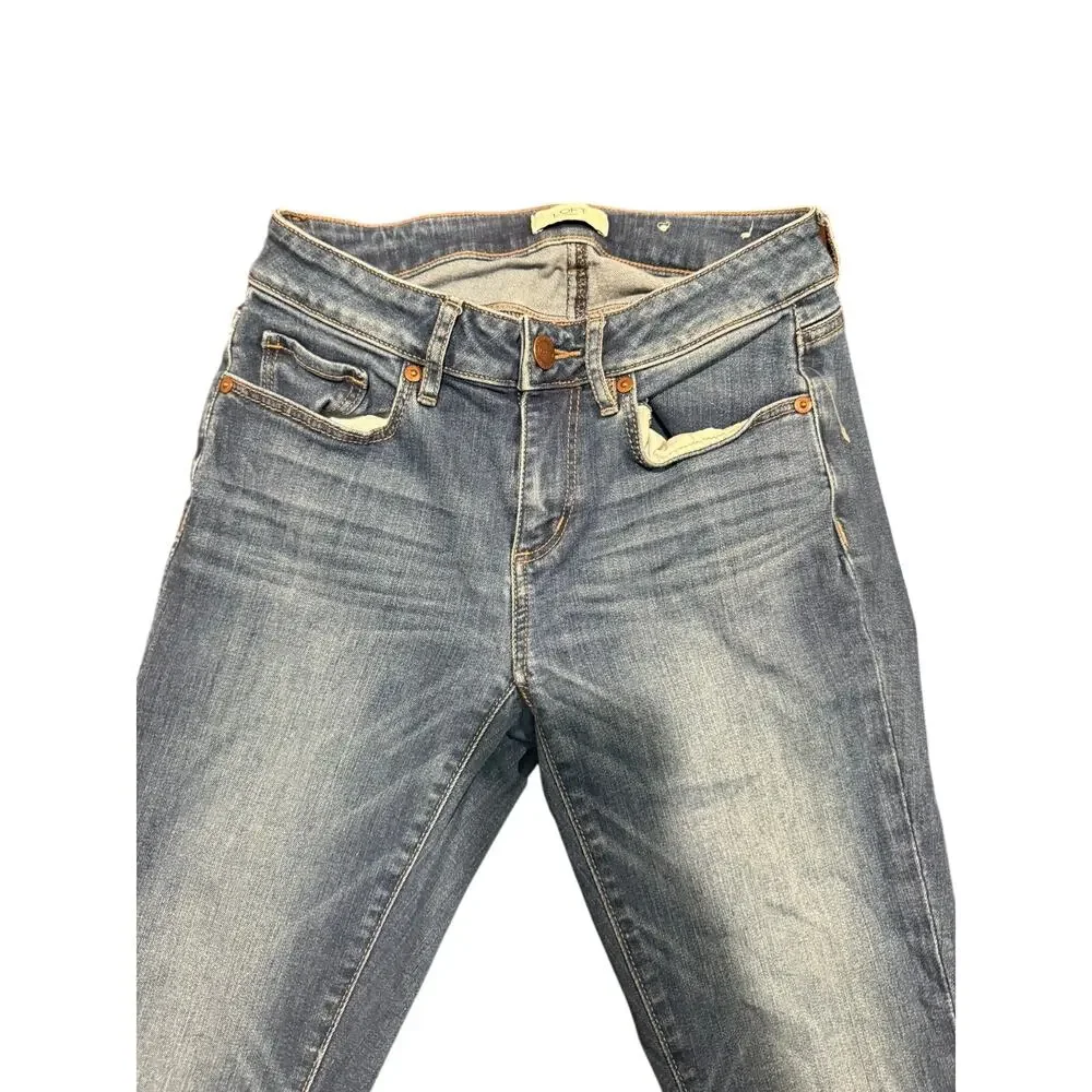 LOFT Outlet Women's Blue Curvy Skinny Denim Mid-rise Waist Jeans Size 0